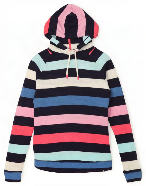 Joules Sudadera con capucha para mujer UK 10 Small Algodón a rayas multicolor