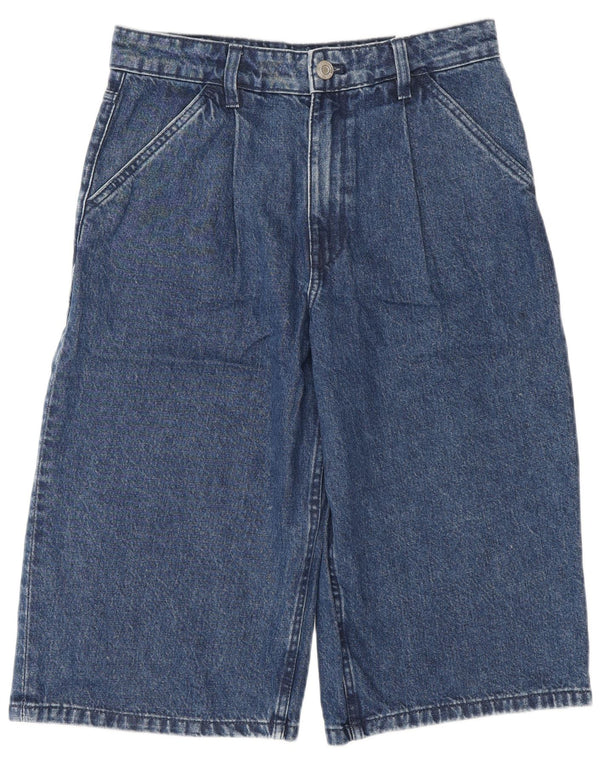Zara Bermudas de mezclilla de cintura alta y ajuste relajado para mujer EU 34 2XS W24 Azul