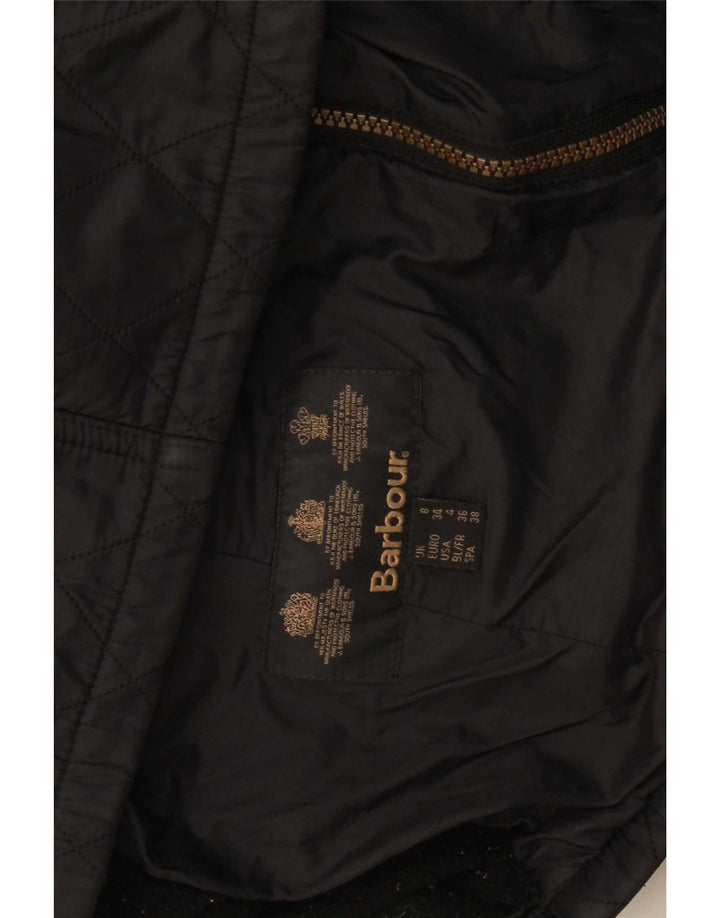 Barbour Chaqueta acolchada con capucha para mujer UK 8 Small Black
