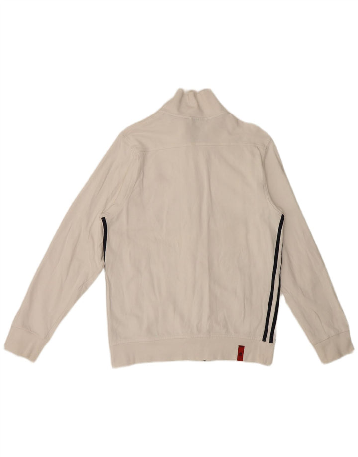 Adidas - Chaqueta de chándal para hombre, talla 38/40, algodón blanco mediano