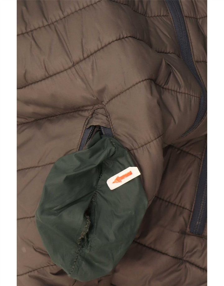 North Sails Chaqueta acolchada con capucha para hombre UK 36 Small Grey Nylon