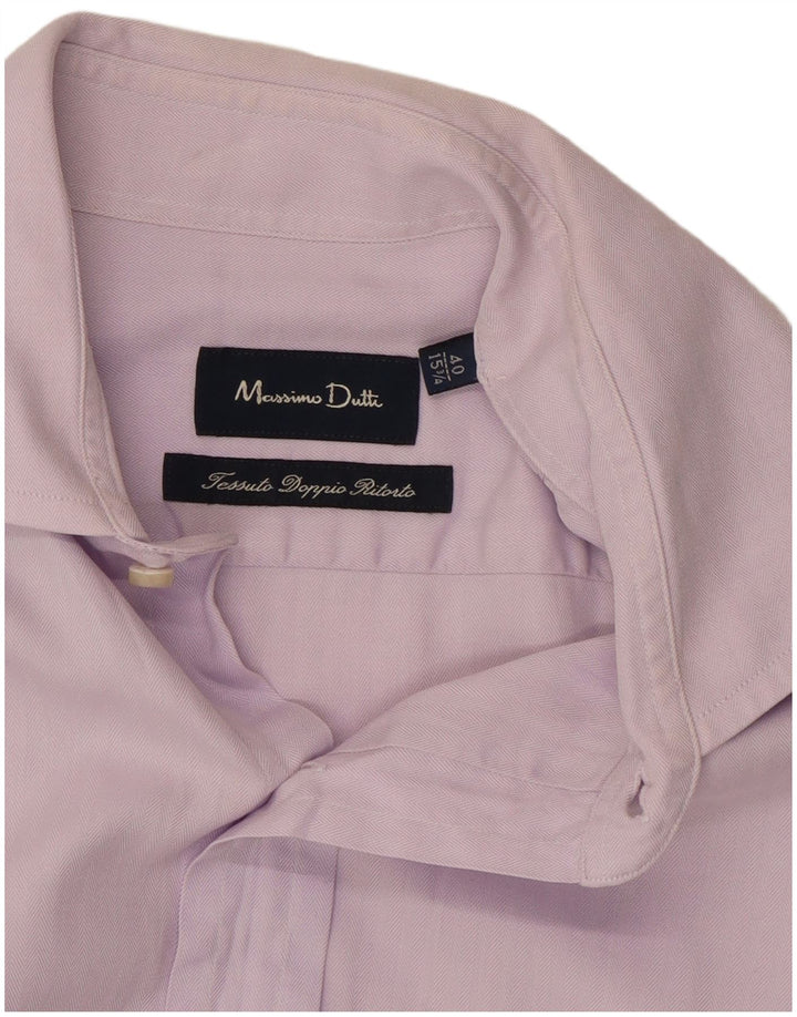 Camisa Massimo Dutti Hombre Talla 15 3/4 40 Mediana Espiga Morada