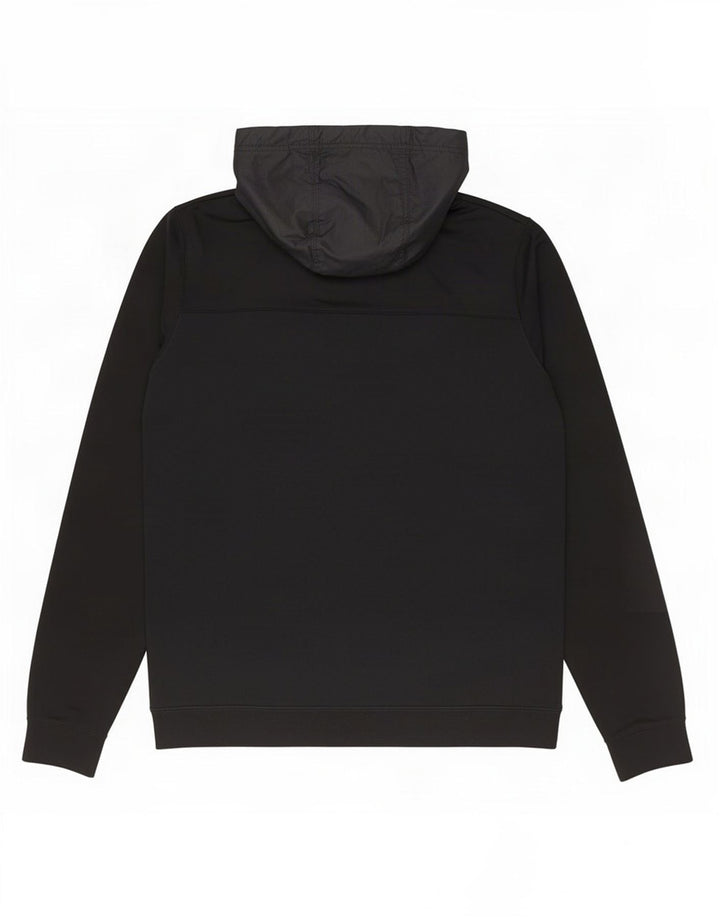 Nike - Sudadera con capucha y cuello con cremallera para hombre, talla mediana, algodón negro