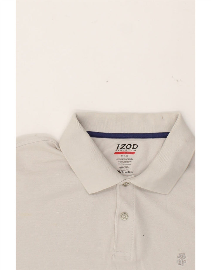 IZOD Mens Polo Shirt 2XL Grey Polyester Vintage Izod and Second-Hand Izod from Messina Hembry 