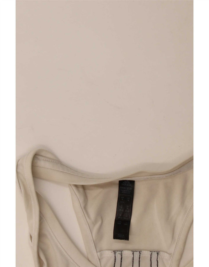 Adidas Mujer Aeroready Chaleco Top Reino Unido 12/14 Medio Blanco