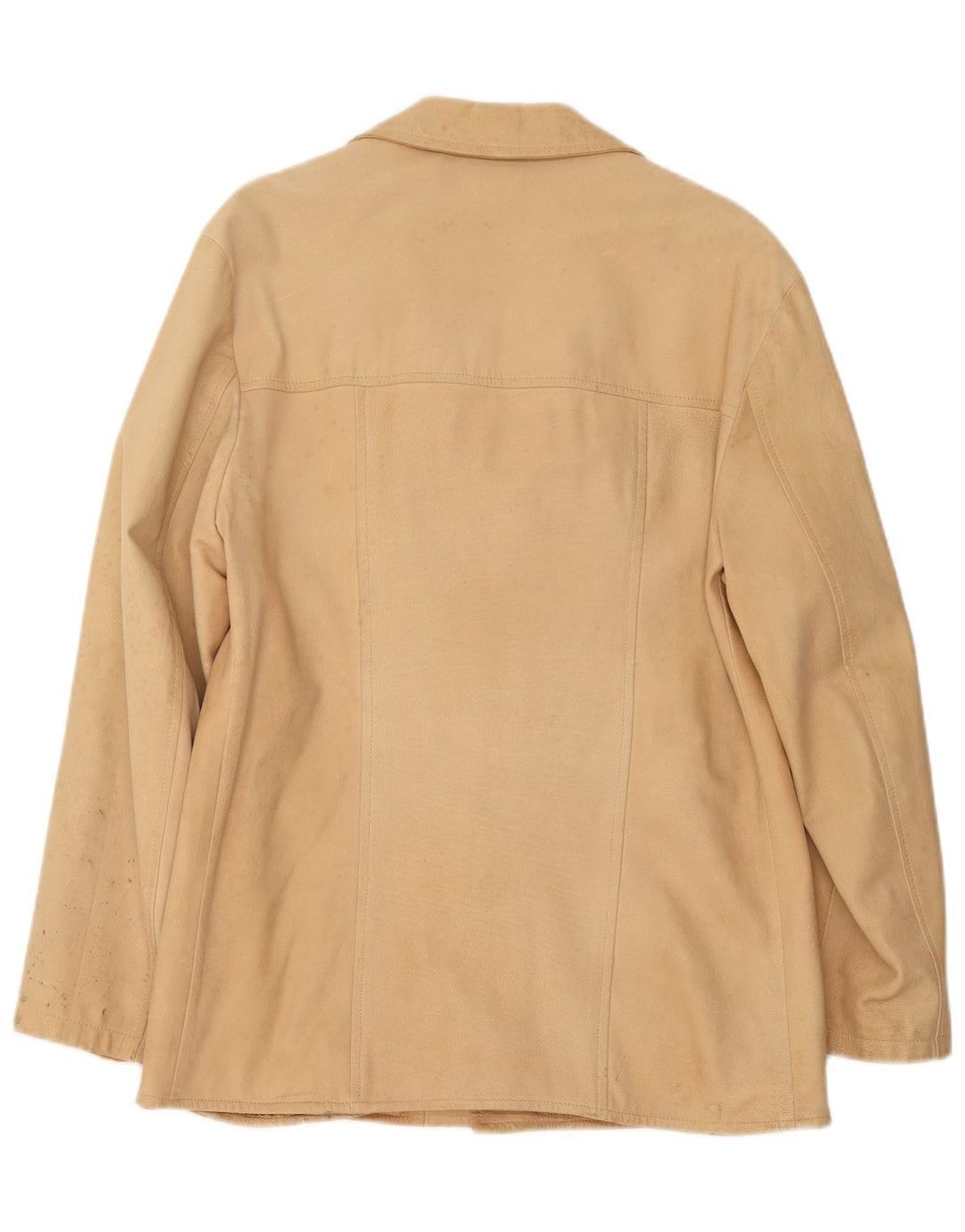 Chaqueta de cuero vintage para hombre IT 52 XL Beige