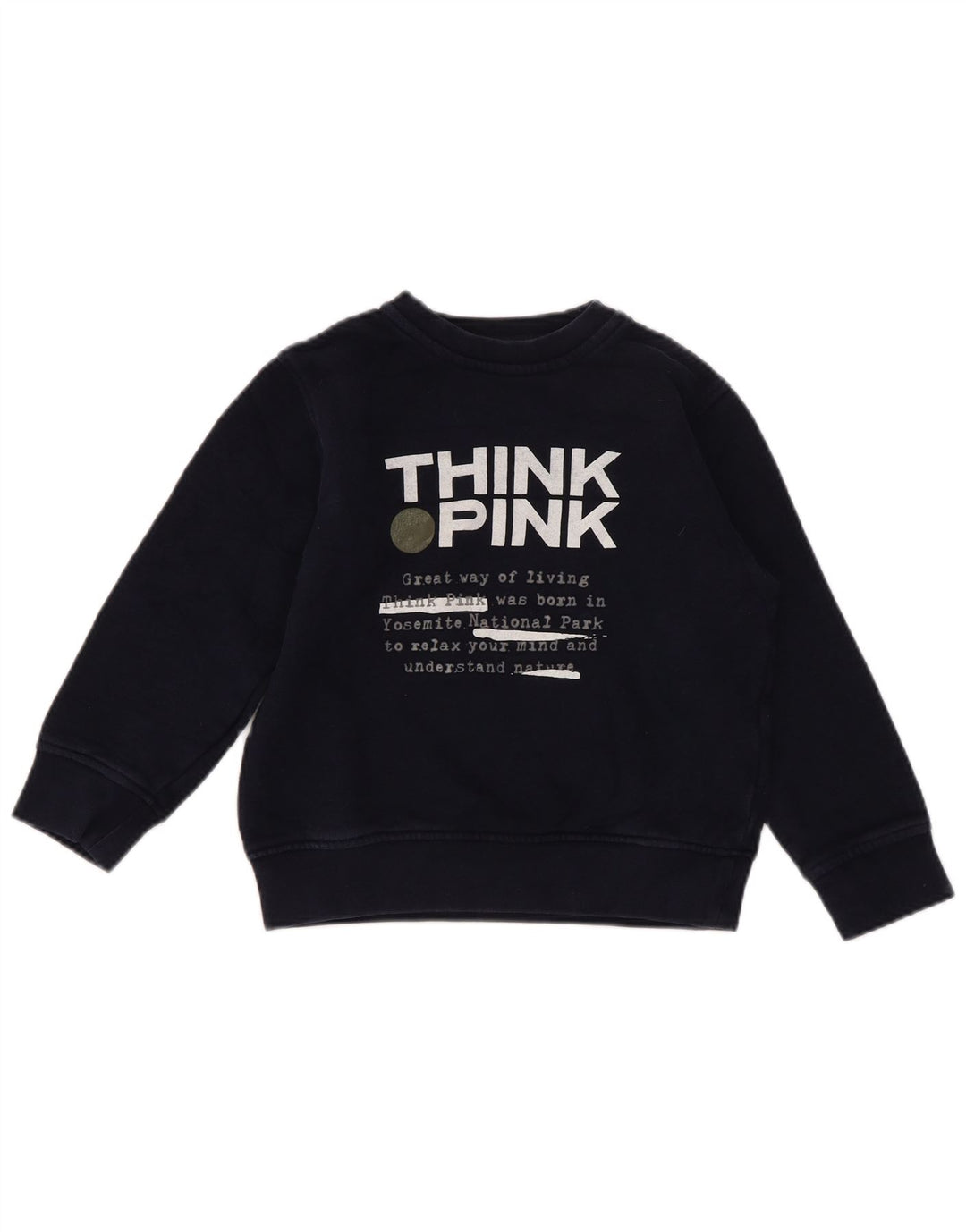 Think Pink Sudadera de corte regular con gráfico para niños 4-5 años Azul marino