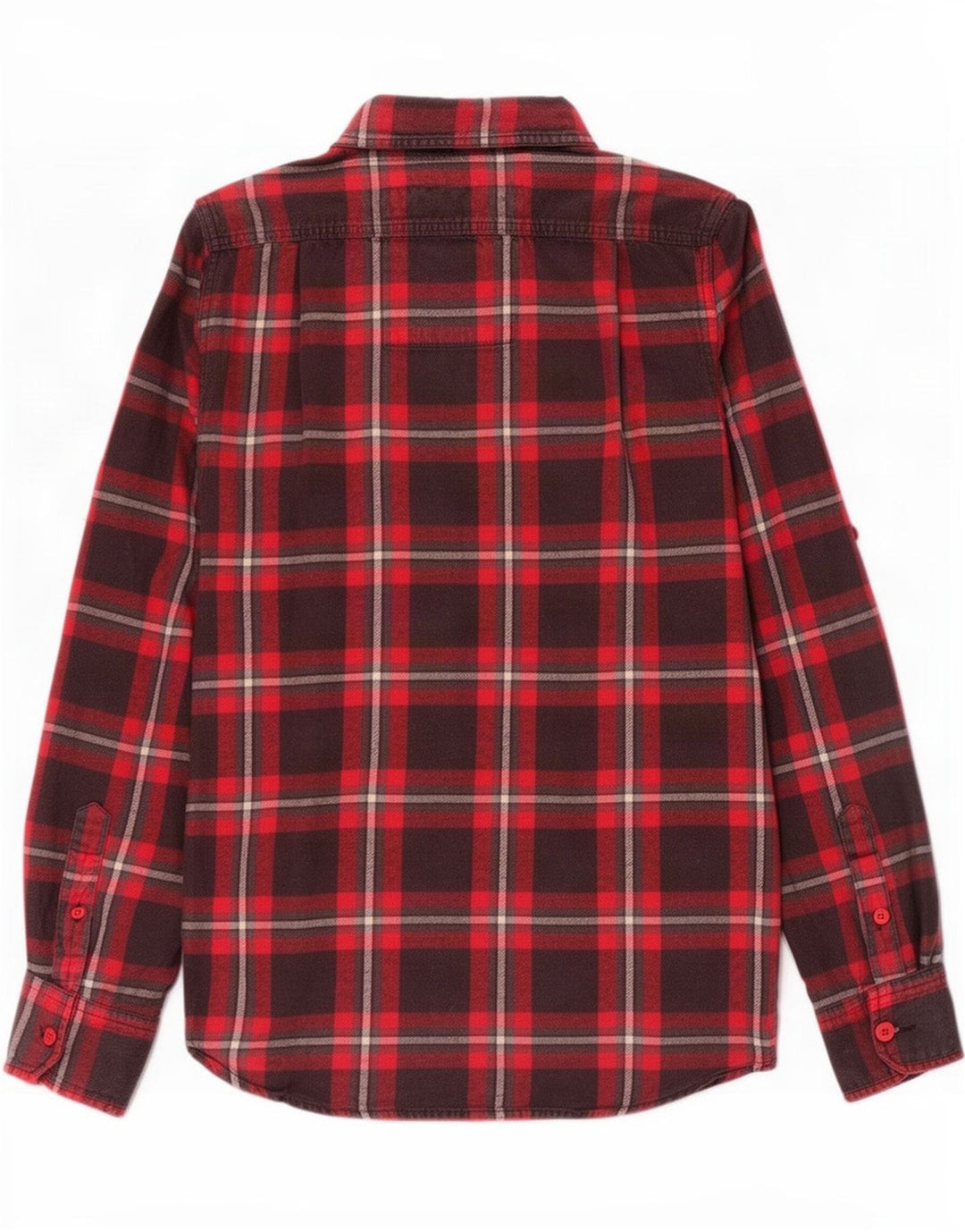 Superdry Camisa De Franela De Algodón Con Cuadros Rojos Grandes