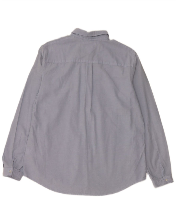 TOMMY HILFIGER Camisa de corte regular para mujer US 10 Grande Algodón azul