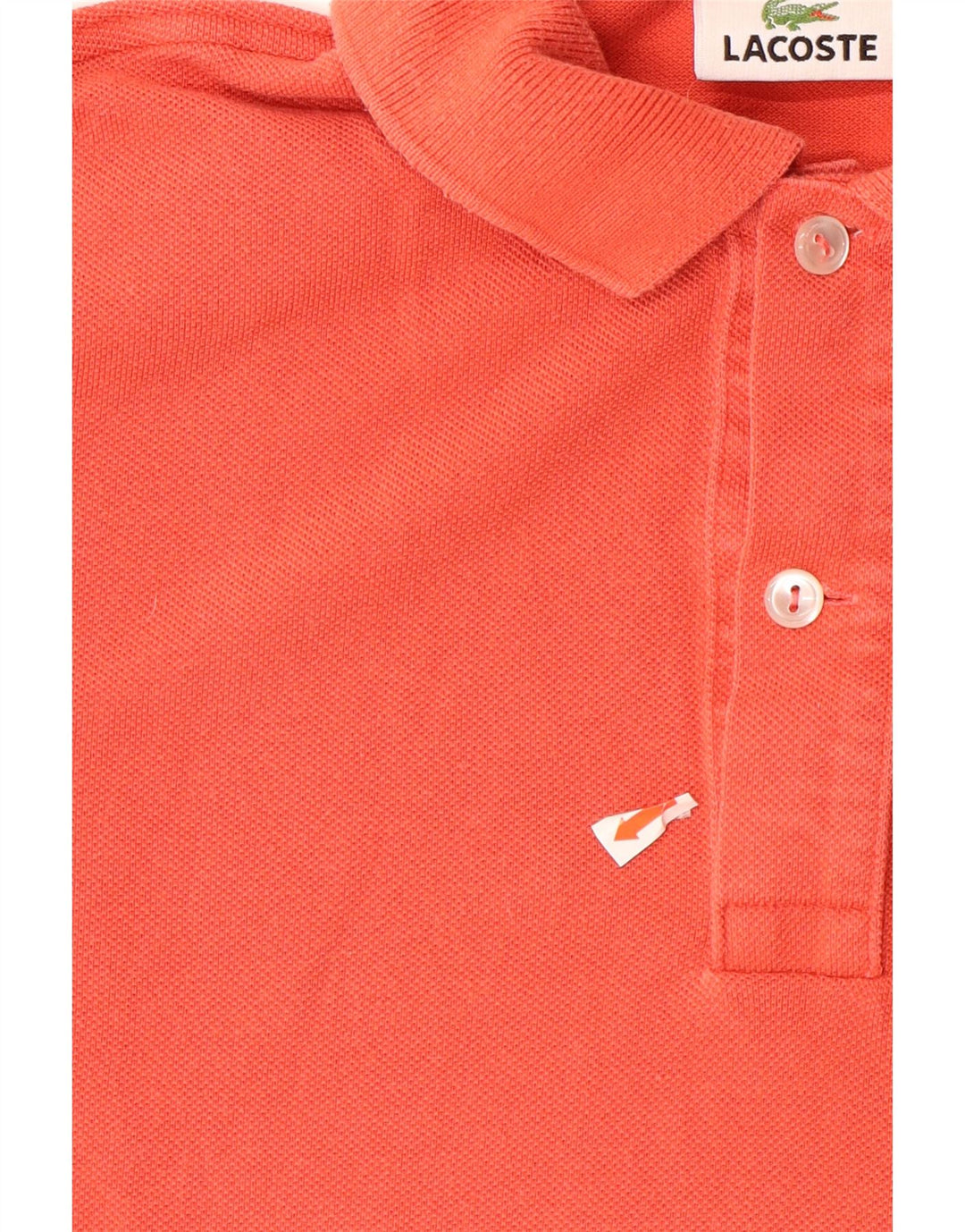 LACOSTE Mens Polo Shirt Size 3 Small Orange Cotton Vintage Lacoste and Second-Hand Lacoste from Messina Hembry 