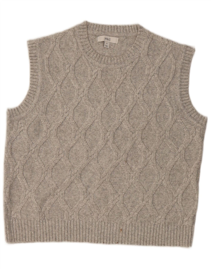Marks & Spencer Camiseta sin mangas para mujer UK 40 Poliéster gris medio