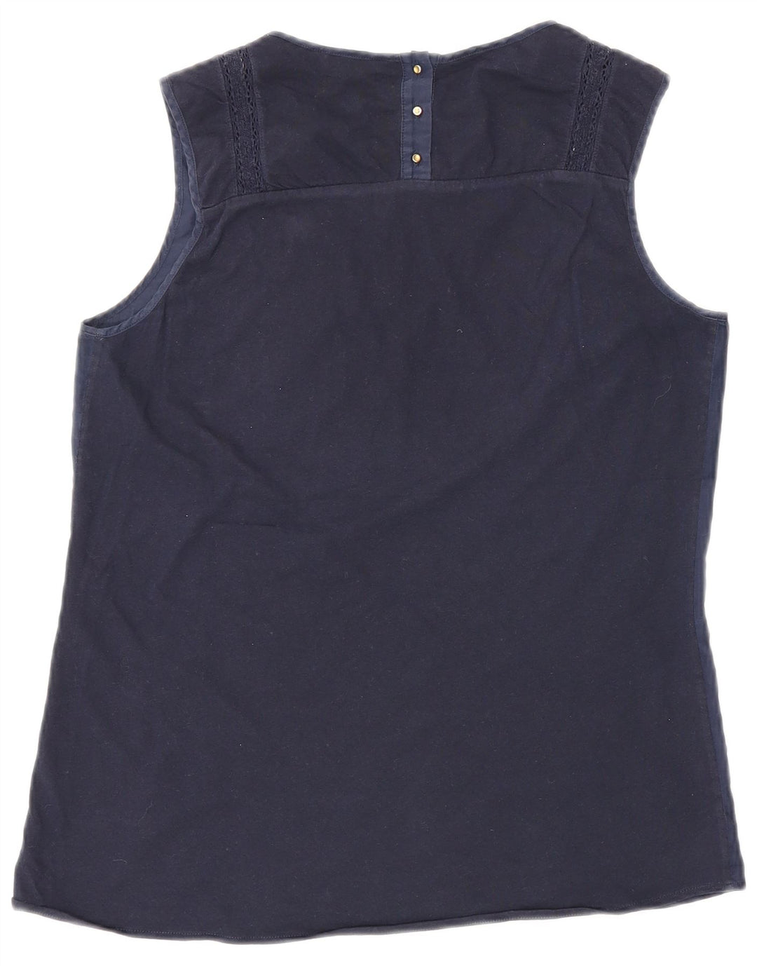Massimo Dutti Camiseta Sin Mangas Mujer UK 12 Medium Azul Marino