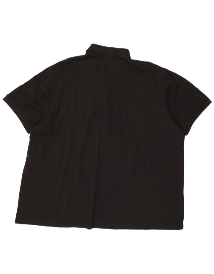 LACOSTE Polo de ajuste clásico para hombre talla 10 5XL algodón negro