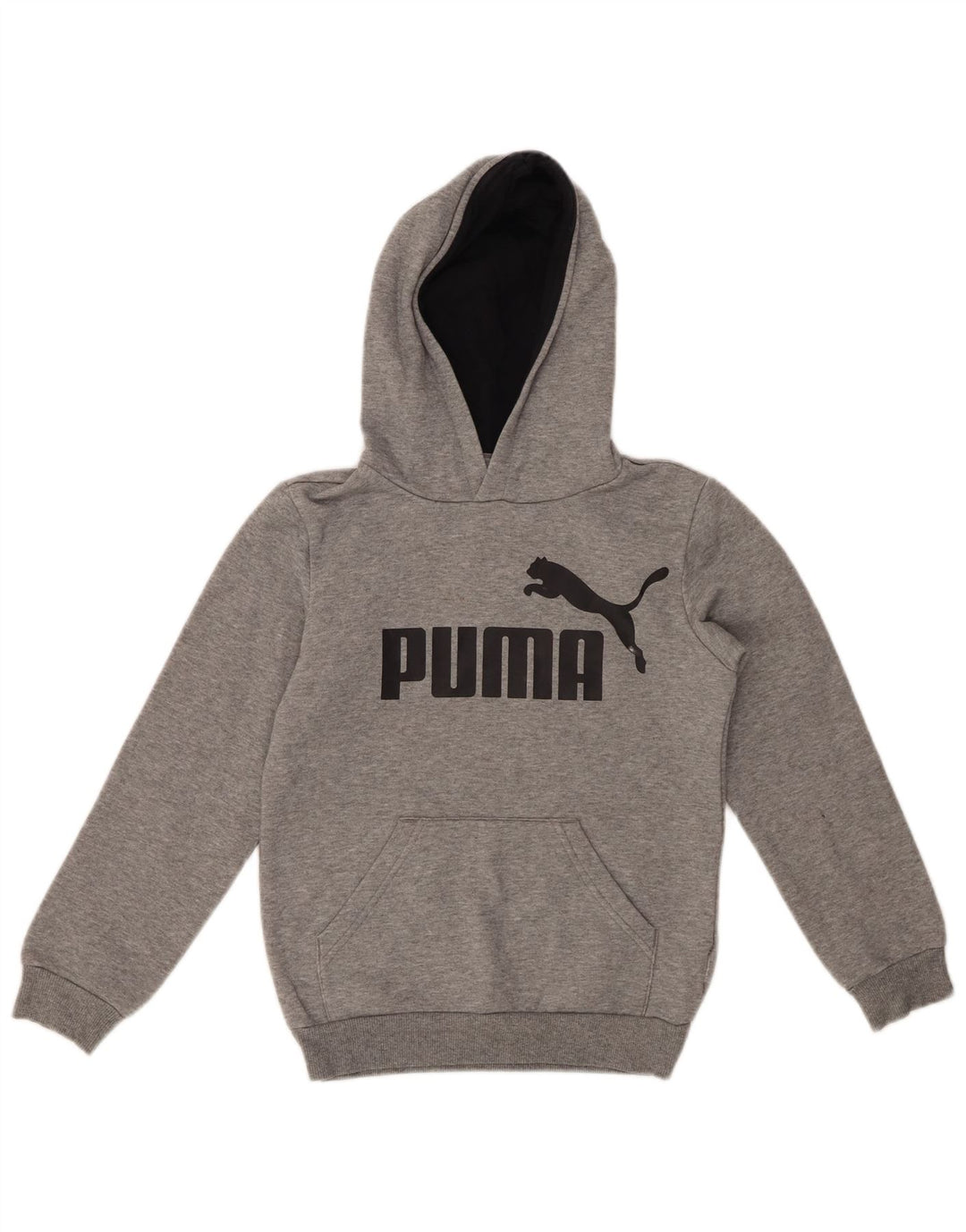 PUMA Sudadera con capucha gráfica para niños 9-10 años Gris
