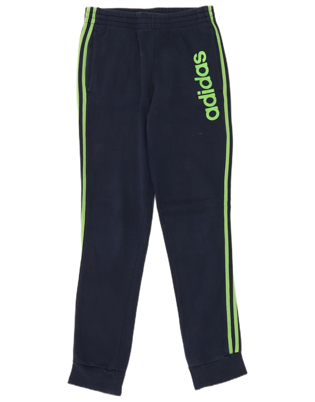 ADIDAS Hombre Gráfico Chándal Pantalones Joggers Pequeño Azul Marino Algodón