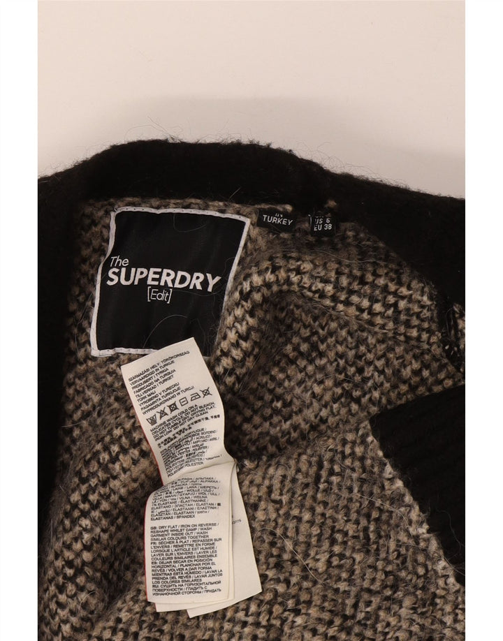Superdry Cárdigan largo extragrande para mujer, talla 40, color negro