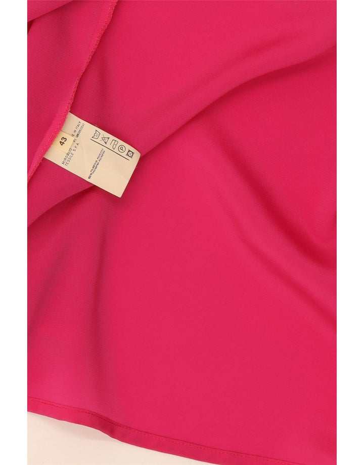 Vintage mujer longline manga corta Blazer chaqueta IT 43 rosa medio