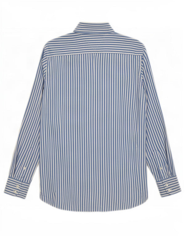 Tommy Hilfiger Mens Shirt Medium Blue Pinstripe Cotton