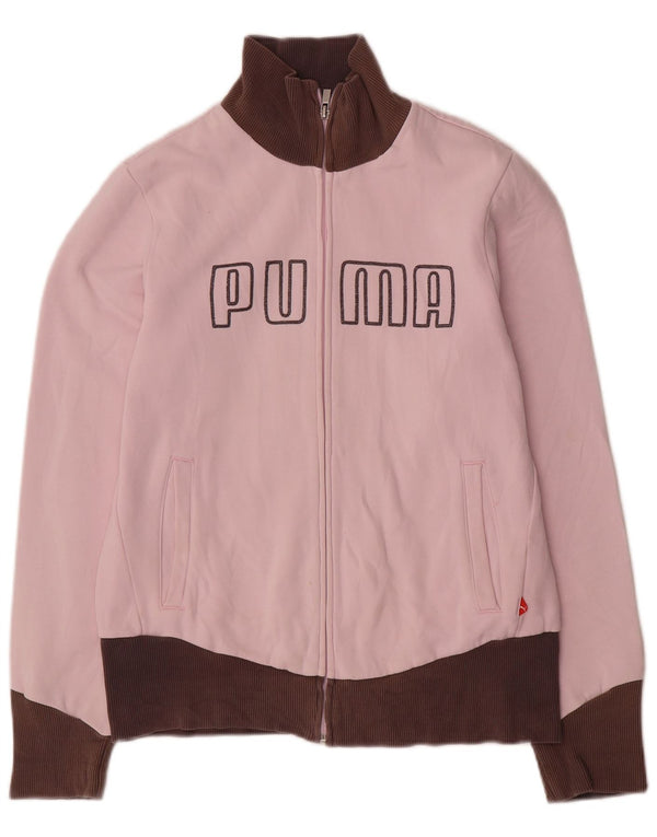 Puma Mujer Graphic Chándal Top Chaqueta UK 40 Grande Rosa Colorblock