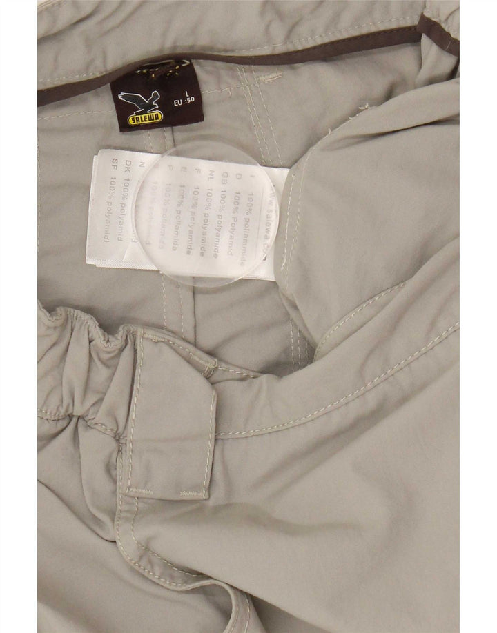 SALEWA Pantalones cortos tipo cargo para hombre, talla grande, W34, nailon gris
