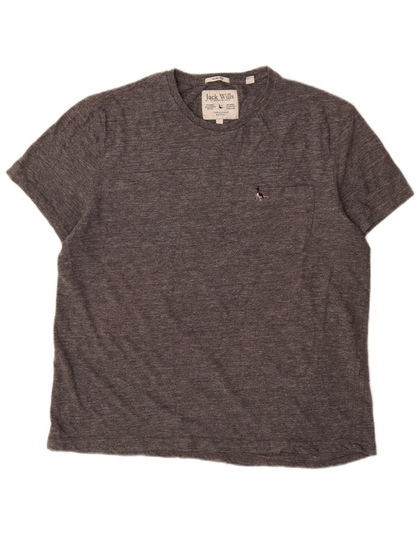 Jack Wills - Camiseta ajustada para hombre, talla 2XL, algodón gris