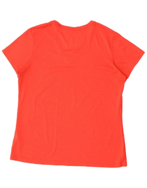 Nike Camiseta Dri Fit Regular Fit para Mujer UK 40 XL Poliéster Naranja