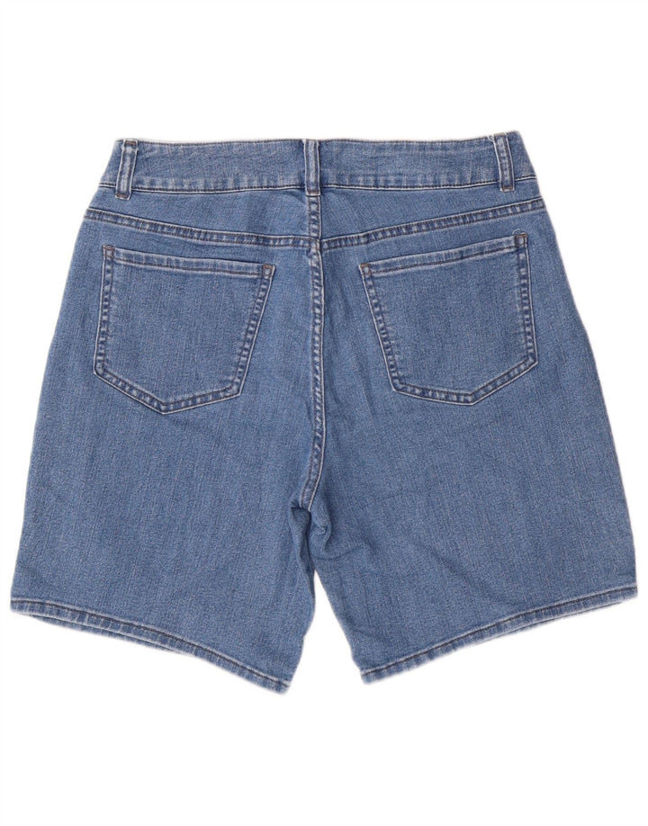 LEE Womens Riders Mid Rise Denim Shorts US 10 Grande W30 Algodón Azul