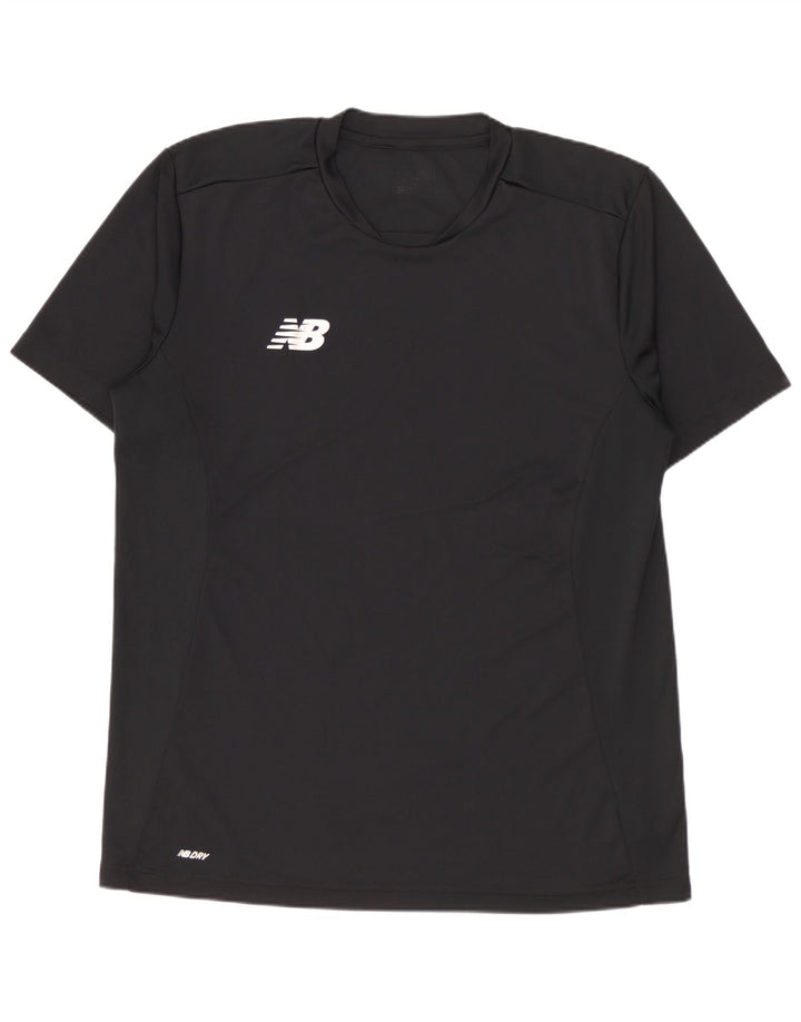 NEW BALANCE Camiseta gráfica para hombre Top Medium Black Poliéster