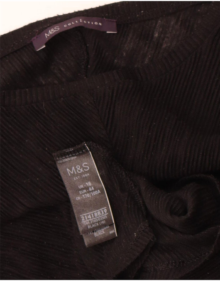 Marks & Spencer Blusa para mujer Top UK 46 Grande Poliéster negro