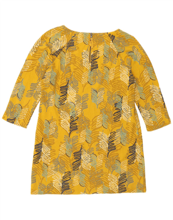 White Stuff Vestido recto de manga 3/4 para mujer UK 44 Medio Amarillo Floral