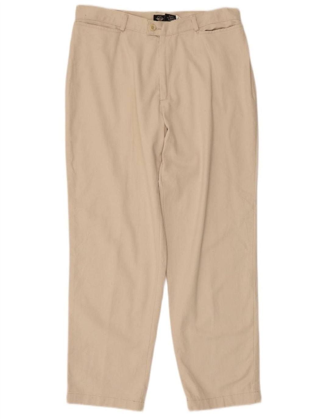 Dockers Pantalones casuales de cintura alta para mujer US 14 XL W34 L27 Algodón beige