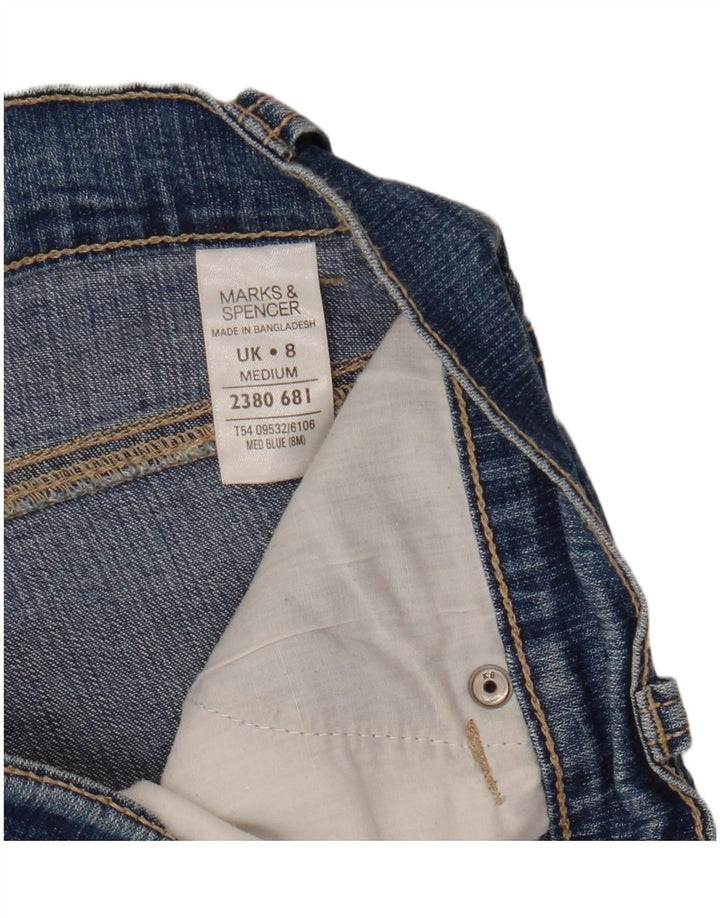 MARKS & SPENCER Vaqueros Bootcut para Mujer UK 8 Small W30 L30 Algodón Azul