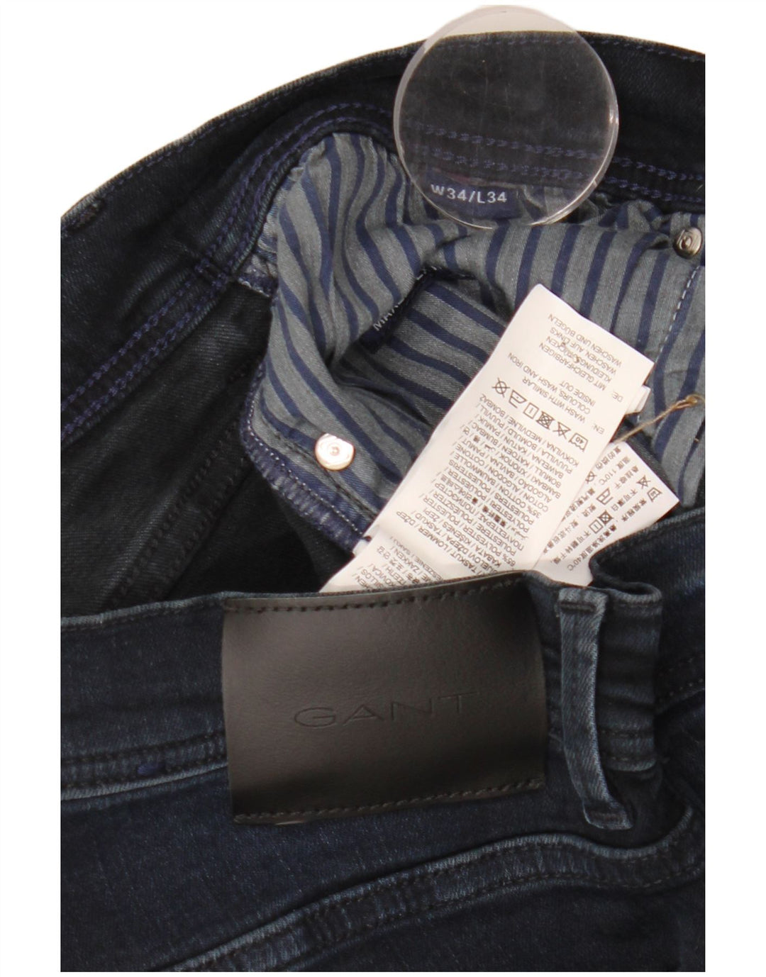 Vaqueros Gant Hombre Slim W34 L34 Algodón Azul Marino