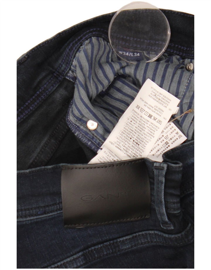 Vaqueros Gant Hombre Slim W34 L34 Algodón Azul Marino