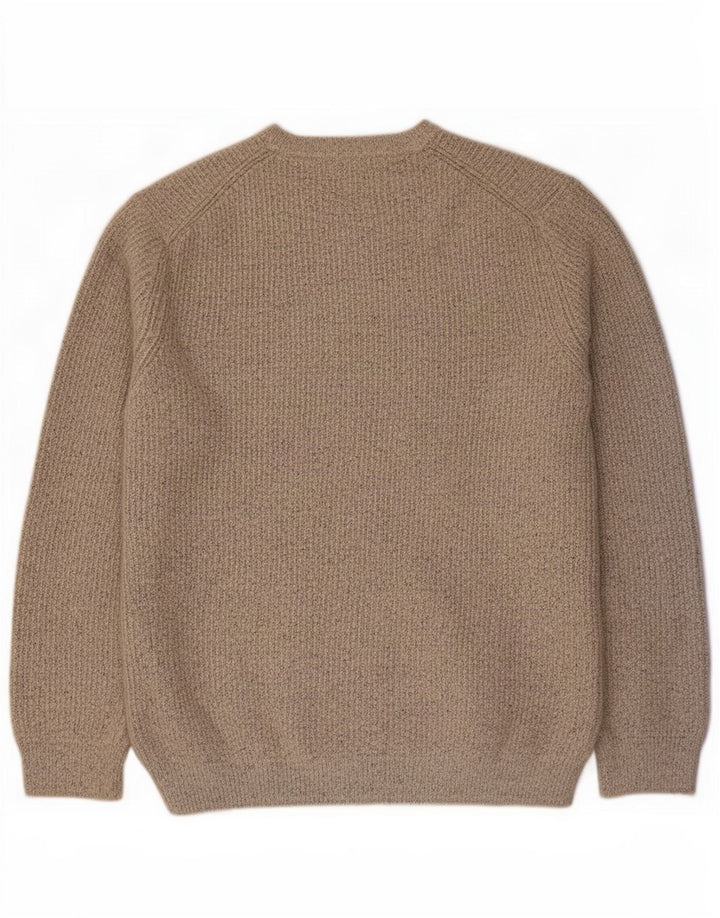 Marks & Spencer - Jersey de cuello redondo para hombre, talla grande, poliamida moteada gris