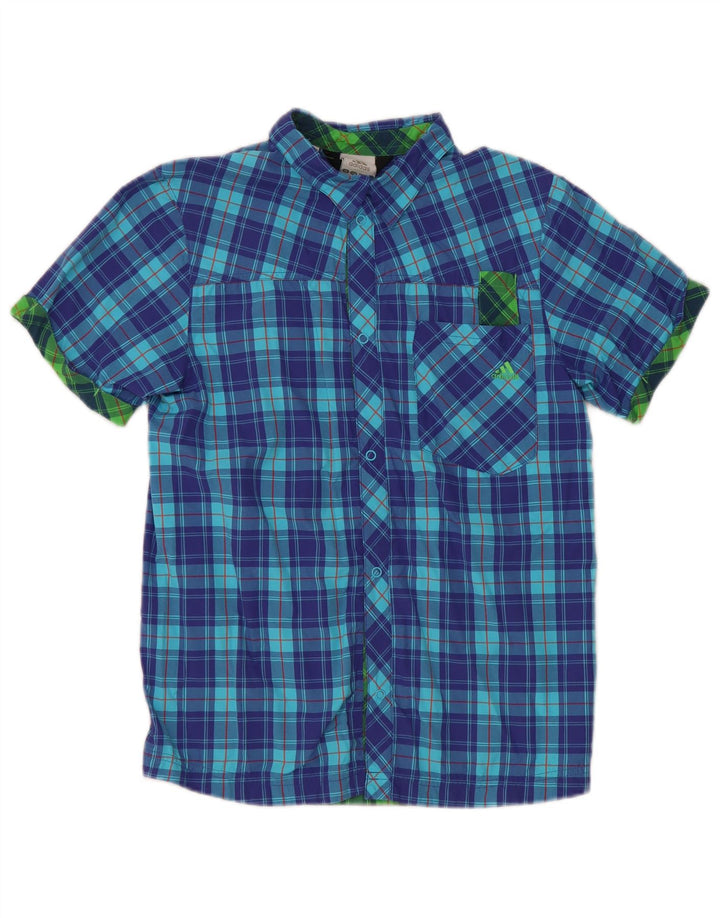 Adidas Camiseta Manga Corta Niño 13-14 Años Azul Cuadros Nylon