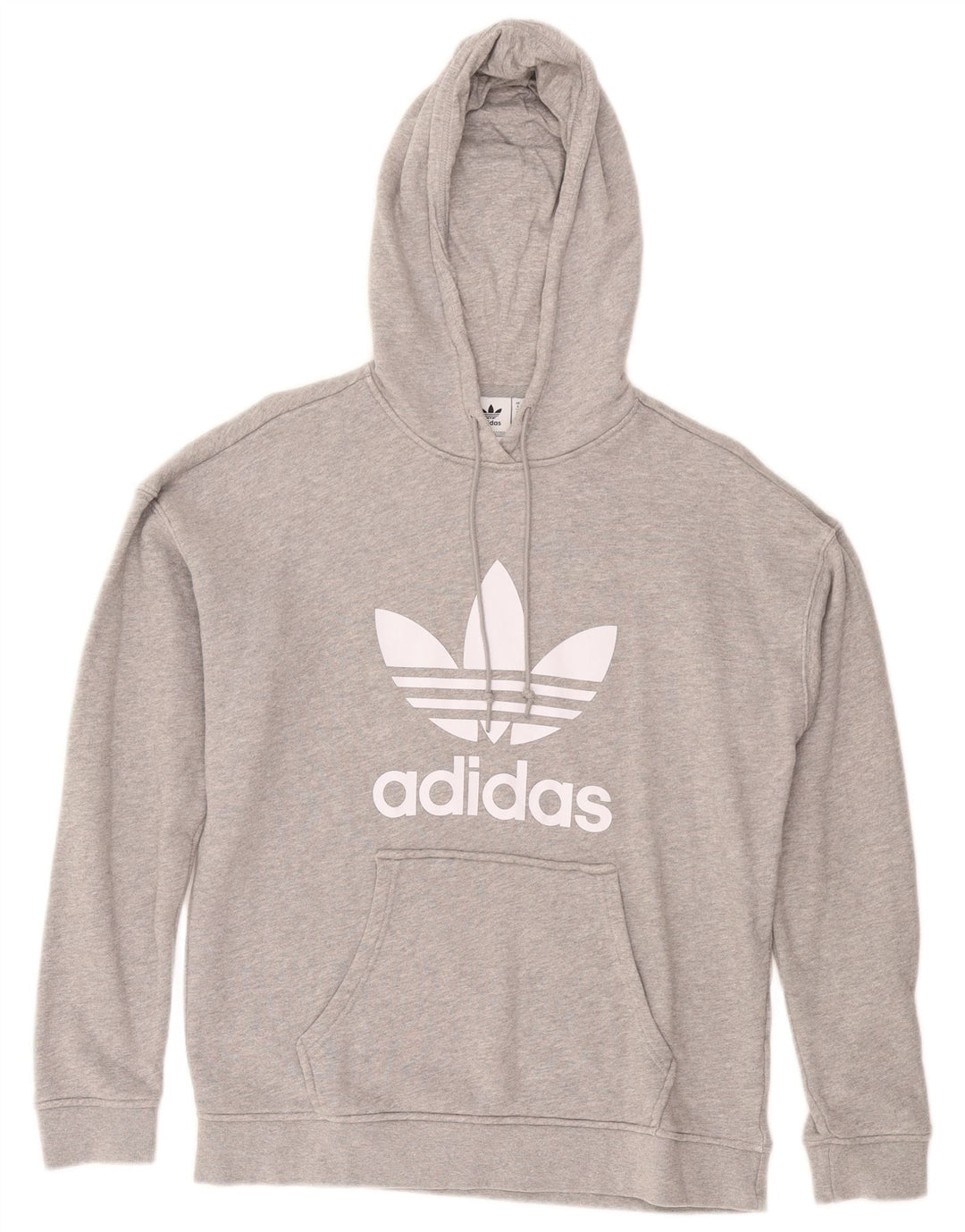 ADIDAS Jersey con capucha gráfico extragrande para mujer Reino Unido 8 Pequeño Algodón gris