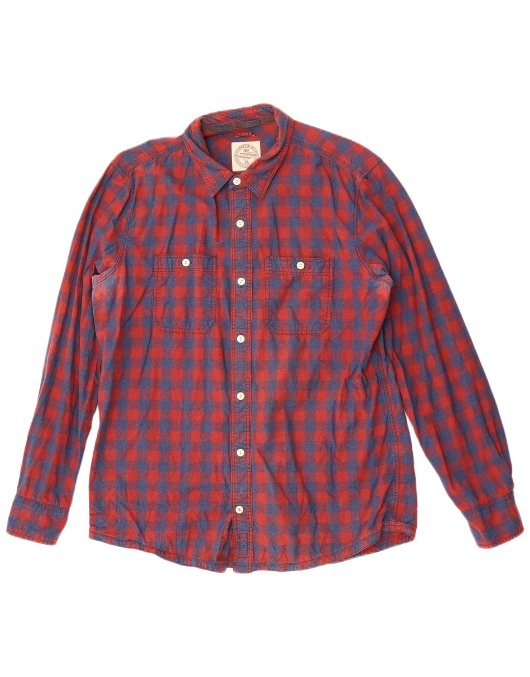 Camisa de hombre Fat Face de algodón con cuadros rojos grandes