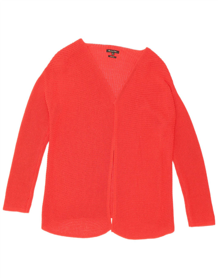 Massimo Dutti Suéter Cárdigan Abierto para Mujer UK 44 Grande Rojo