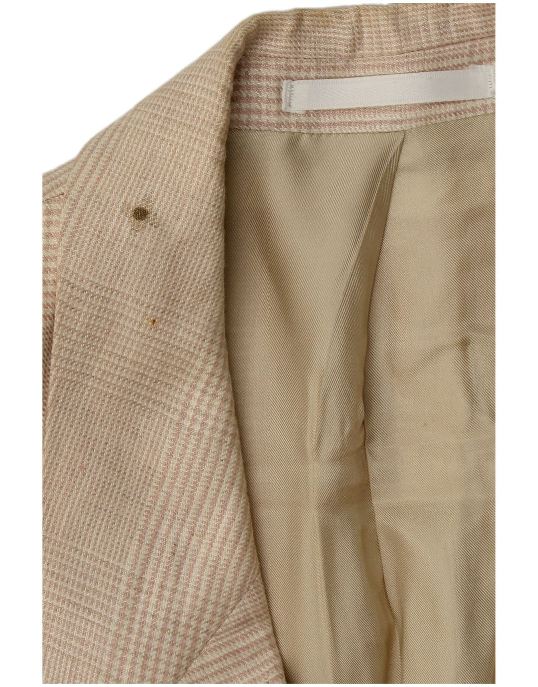 HUGO BOSS Chaqueta tipo blazer de 2 botones para hombre EU 56 3XL Lino a cuadros beige