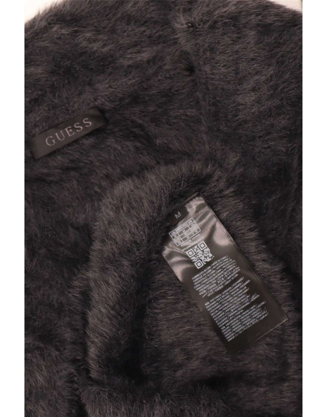 Guess Suéter tipo jersey con cuello vuelto para mujer UK 10 Small Grey Polyamide