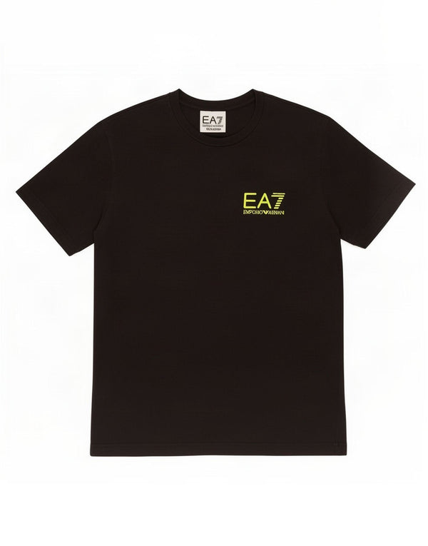 Emporio Armani - Camiseta gráfica para hombre, talla grande, algodón negro