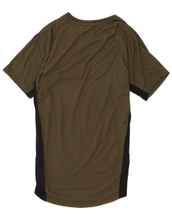 Camiseta Puma Hombre Top Small Caqui Colorblock Poliéster