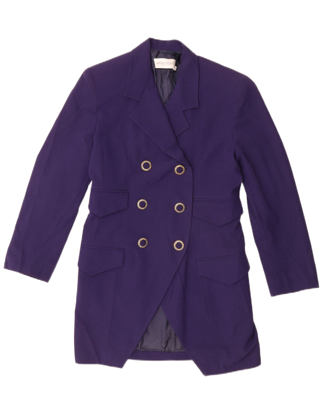 Sportstaff Chaqueta Blazer de Doble Botonadura para Mujer IT 46 Grande Púrpura