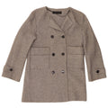 Zara Mujer Abrigo Cruzado UK 44 Lana Gris Medio