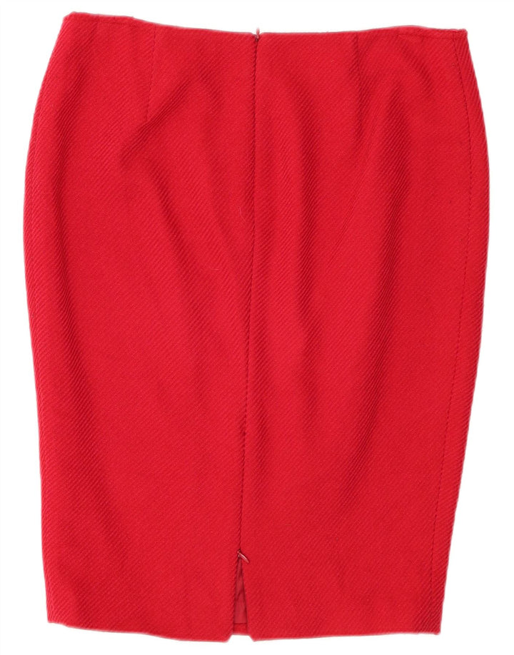 LUISA SPAGNOLI Falda lápiz para mujer IT 46 Large W32 Lana roja
