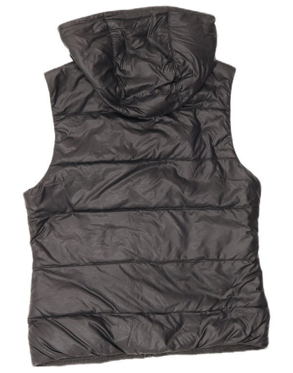 Nike Chaleco acolchado con capucha para mujer UK 44 Medium Black Nylon