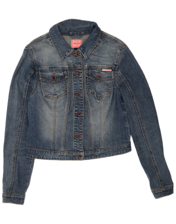 Superdry Chaqueta vaquera corta para mujer Reino Unido 44 Algodón azul grande