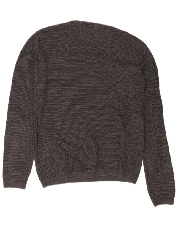 Zara Hombre Jersey De Cuello Redondo Jersey Grande Gris
