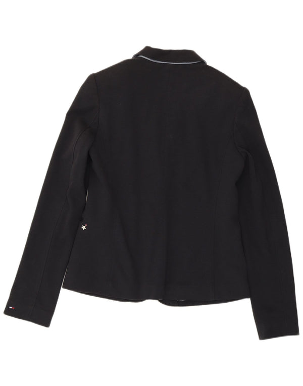 TOMMY HILFIGER Chaqueta tipo blazer con 1 botón para mujer UK 44 Grande Algodón azul marino